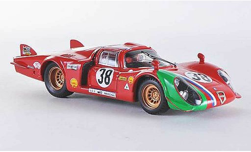 Alfa Romeo 33.2 prototipo 1/43 Best 1969 LM Le Mans No.38 Gosselin/Burgoigni coche miniatura