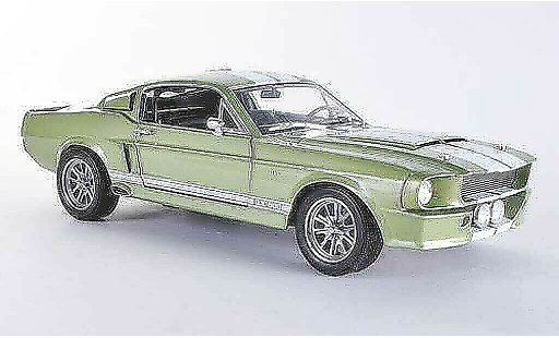 Shelby GT 500 Base 1/18 Shelby Collectibles verde con blancoen rayas coche miniatura
