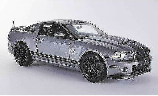 Shelby GT 500 Base 1/18 Shelby Collectibles gris con negroen rayas coche miniatura