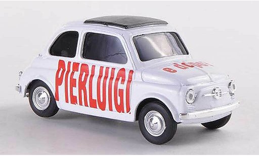 Fiat 500 B 1/43 Brumm PIERLUIGI e dopo blanco coche miniatura