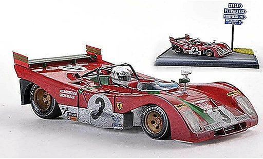 Ferrari 321 course 1/43 Brumm PB No.3 Targa Florio 1972 A.Merzario / S.Munari coche miniatura