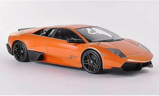Lamborghini Murcielago LP670 1/18 MR Collection SV Fixed Wing naranja coche miniatura