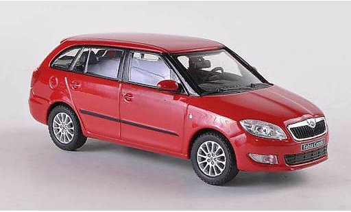 Skoda Fabia II 1/43 Abrex Combi rojo Facelift 2010 coche miniatura
