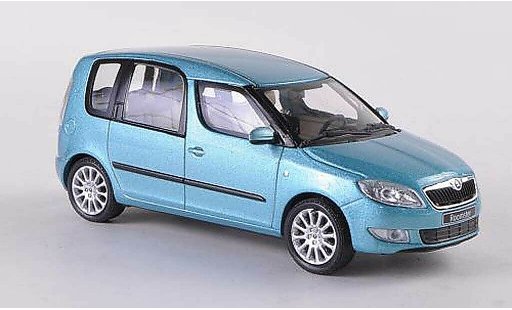 Skoda Roomster Facelift 1/43 Abrex azul 2010 coche miniatura