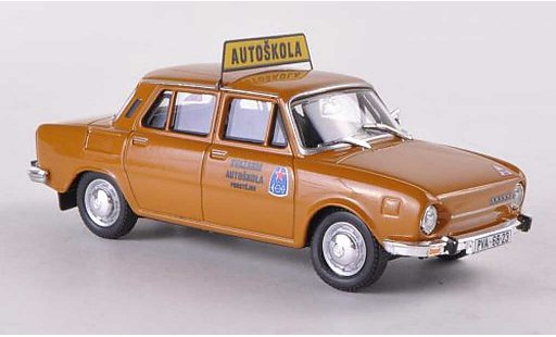 Skoda 110 Autoskola 1/43 Abrex L Svazarm Prostejov marron coche miniatura
