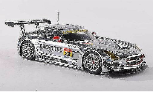 Mercedes SLS GT3 1/43 Ebbro AMG No.22 Green Tec Super GT300 2013 Hisashi Wada/Masaki Jounai coche miniatura