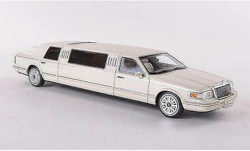 Lincoln Town Car 1997 1/43 GLM Limusina elfenbein/mateblanco coche miniatura
