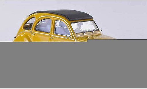 Citroen 2CV Berline 1/43 Minichamps negro-amarillo 1980 coche miniatura