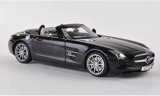 Mercedes SLS Roadster 1/43 Schuco AMG negro coche miniatura