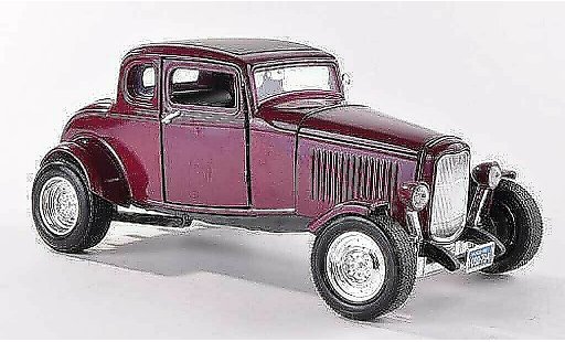 Ford 1932 Five Window Coupe 1/18 Motormax - lila coche miniatura