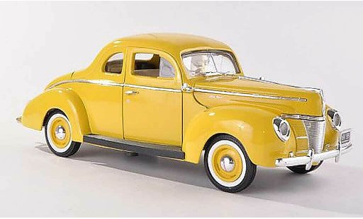 Ford Deluxe Berline 1/18 Motormax amarillo 1940 coche miniatura
