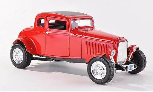 Ford 1932 Five Window Coupe 1/18 Motormax rojo coche miniatura