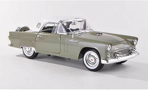 Ford Thunderbird Two-Seater 1/18 Motormax Hardtop gris-verde/blanco coche miniatura