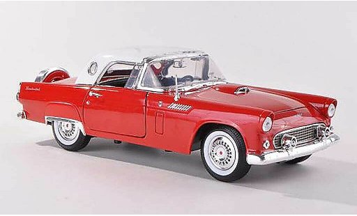 Ford Thunderbird Two-Seater 1/18 Motormax Hardtop rojo/blanco coche miniatura