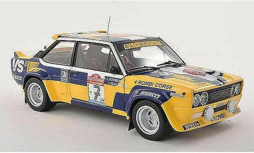 Fiat 131 Abarth 1/18 Kyosho No.7 4 Rombi Corse - VS Olio Rally Sanremo 1980 M.Alen/I.Kivimaki coche miniatura