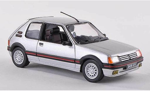 Peugeot 205 GTI 1/43 Norev 1.6 gris coche miniatura