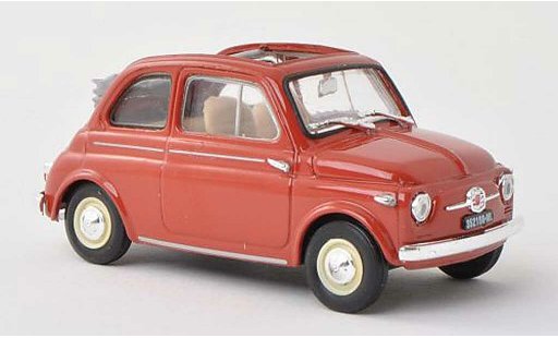 Fiat 500 Nuova 1/43 Brumm rot-brun abiertoes toit rabattable 1957 coche miniatura