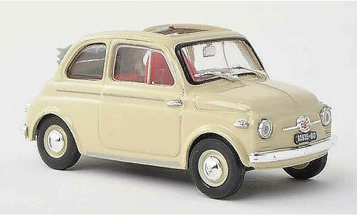 Fiat 500 Nuova 1/43 Brumm beige abiertoes toit rabattable 1957 coche miniatura