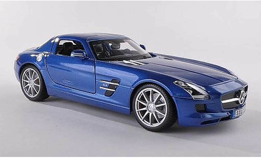 Mercedes SLS Coupe 1/43 Maisto AMG (C197) azul coche miniatura