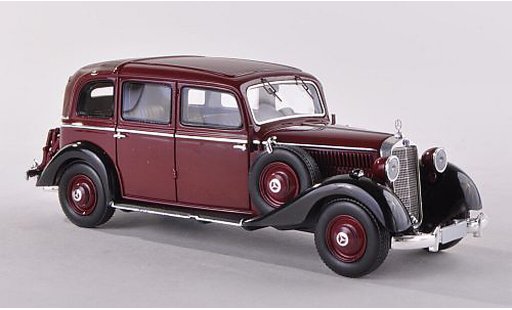 Mercedes 260 D 1/43 Esval Models Pullmann Landaulet negro-rojo/negro 1936 coche miniatura