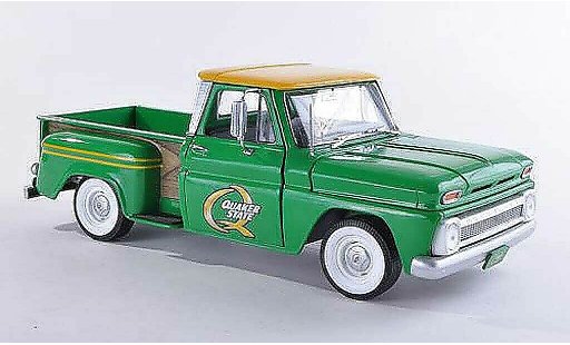 Chevrolet C-10 Pickup 1/18 Greenlight Stepside Quaker State verde 1965 coche miniatura