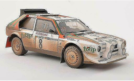 Lancia Delta S4 1/18 Autoart No.8 totip Rally Sanremo 1986 Cerrato/Cerri coche miniatura