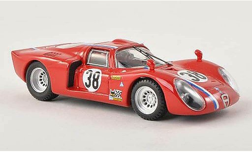 Alfa Romeo 33.2 coupe 1/43 Best 1968 C No.38 vehicule de test 24h Le Mans Gosselin/Trosch coche miniatura