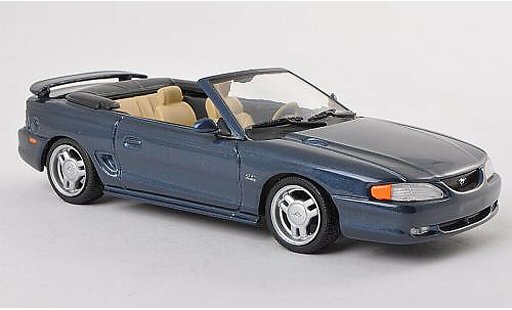 Ford Mustang Cabriolet 1/43 Minichamps azul coche miniatura