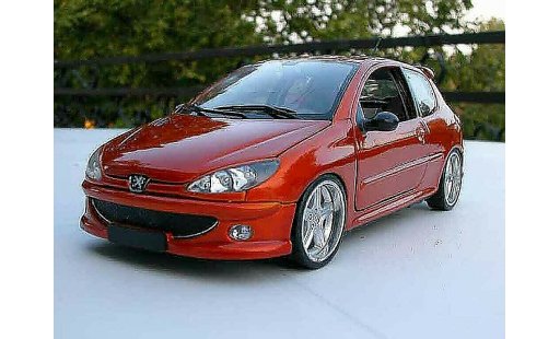 Peugeot 206 RC 1/18 Norev naranja tuning coche miniatura
