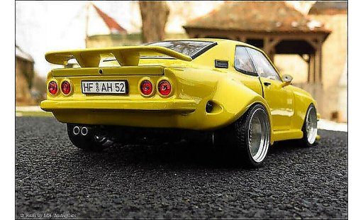 Opel Manta A 1/18 Norev amarillo kit carrosserie sur mesure jantes en nid d'abeilles coche miniatura