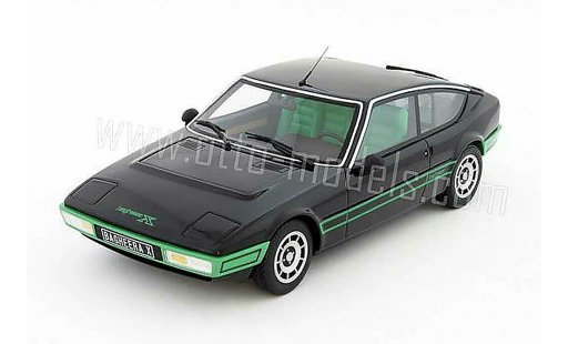 Simca Bagheera X 1/18 Ottomobile 1978 negro bandes verdes coche miniatura