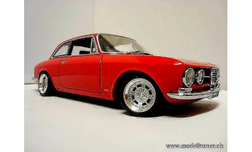 Alfa Romeo 1750 gtv 1/18 Autoart 1967 rojo jantes alu 13 pouces coche miniatura