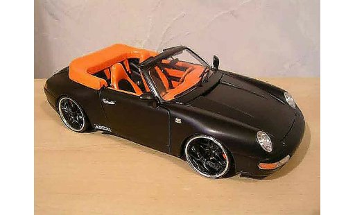 Porsche 911 S 1/18 Burago Descapotable Carrera negro coche miniatura