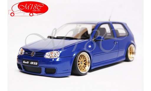 Volkswagen Golf R32 1/18 Ottomobile azul jantes BBS 19 pouces bords larges coche miniatura