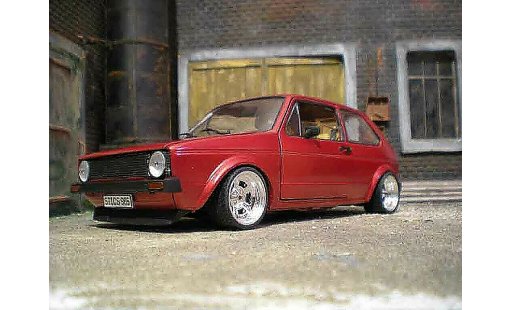 Volkswagen Golf GTI 1/18 Solido jantes bords larges gros deport german look coche miniatura
