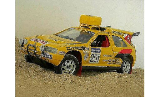 Citroen ZX rallye raid 1/18 Solido #201 1992 Jaune coche miniatura