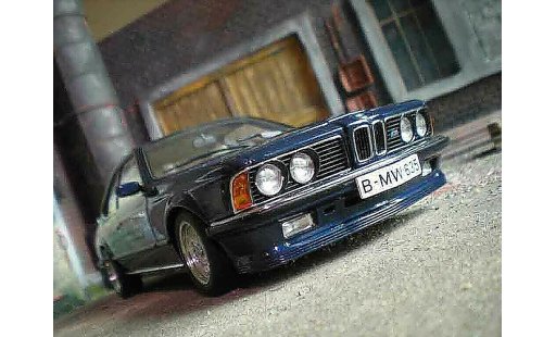 Bmw 635 CSi 1/18 Autoart m azul met&aacute;lico coche miniatura