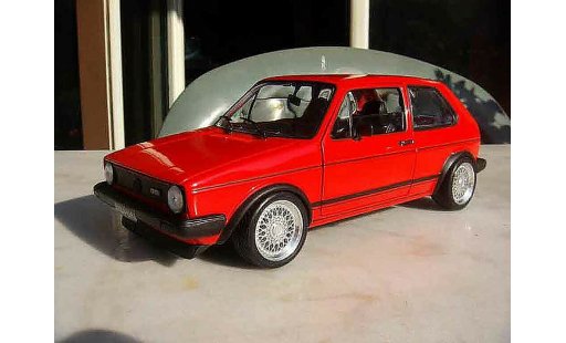 Volkswagen Golf GTI 1/18 Solido rouge jantes bbs coche miniatura