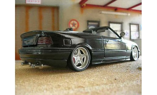 Bmw 325 Cabriolet 1/18 Maisto E36 negro swap z3m jantes z3m spoiler z3m coche miniatura