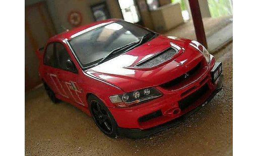 Mitsubishi Lancer Evolution IX 1/18 Autoart rallye art rojo coche miniatura