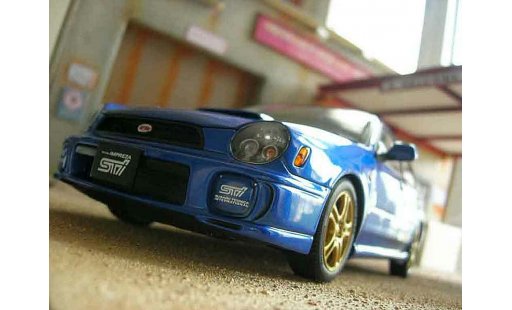 Subaru Impreza STI 1/18 Autoart azul coche miniatura