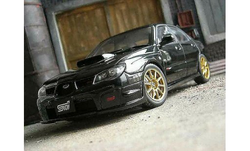 Subaru Impreza WRX 1/18 Autoart STI 2006 negro coche miniatura