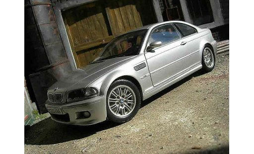 Bmw M3 coupe 1/18 Kyosho E46 gris coche miniatura