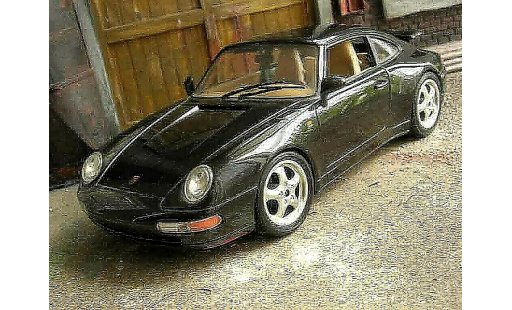 Porsche 911 Carrera 1/18 Burago 2 negro coche miniatura