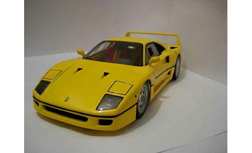 Ferrari F40 Coupe 1/18 Hot Wheels Elite amarillo coche miniatura