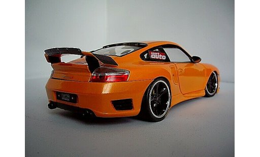 Porsche 911 Turbo 1/18 Hotworks techart naranja coche miniatura