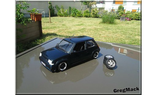 Renault 5 Turbo 1/18 Norev GT verde Abyss jantes BBS coche miniatura