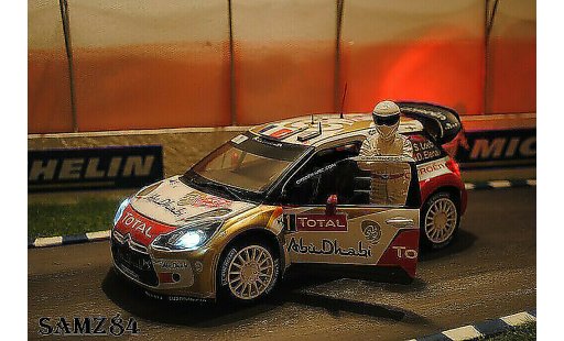DS Automobiles DS3 WRC 2013 1/18 Norev Winner Monte-Carlo Loeb/Elena LED coche miniatura