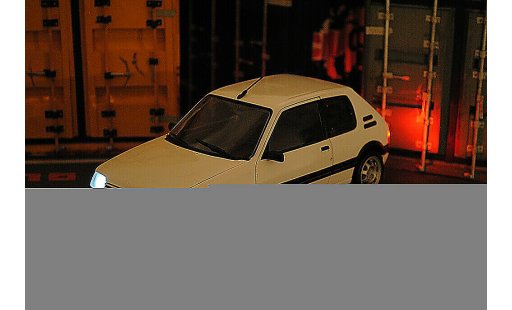 Peugeot 205 GTI 1/18 Norev Blanche 1.9 LED coche miniatura