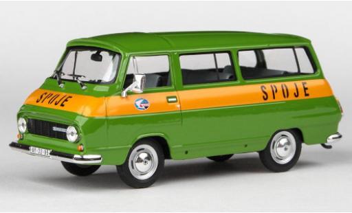 Skoda 1203 1/43 Abrex Mikrobus verde Spoje 1974 coche miniatura